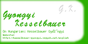 gyongyi kesselbauer business card